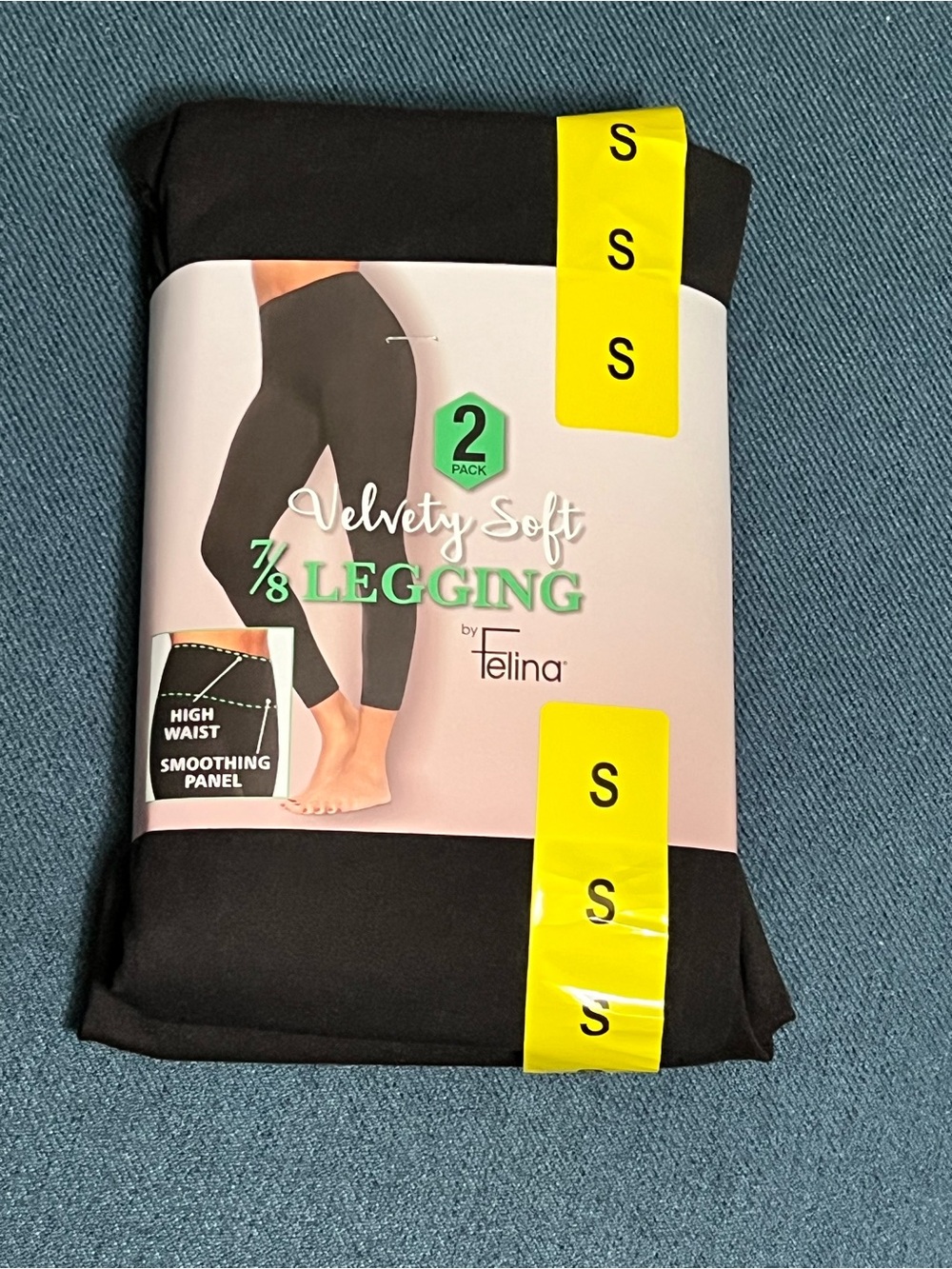 Felina Black High-Waist Smooth Leggings
